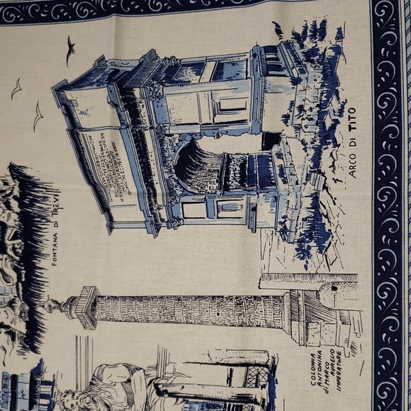 Tessitura di Arconate ROMA Tea Towel Wall Hanging 35" x 24" Cotton Made In Italy - Picture 8 of 10